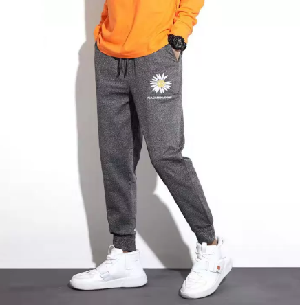 BIG10-กางเกงวอร์มขายาวผู้ชายหลวมไซส์ใหญ่เทรนด์ป่ากางเกงลำลองหนารุ่นเกาหลีกางเกงกีฬาเอวM-5XL