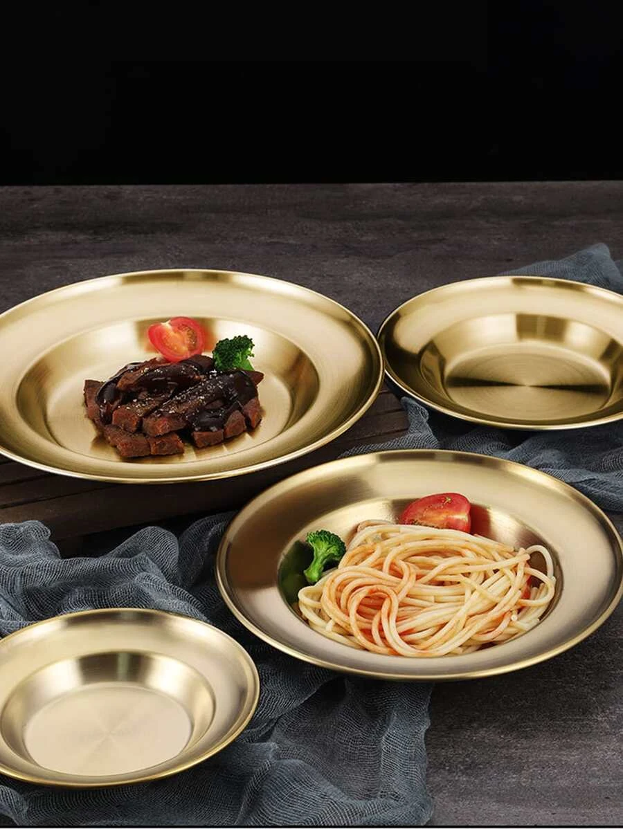 จาน มินิมอล สแตนเลส 1 ชิ้น ff-76