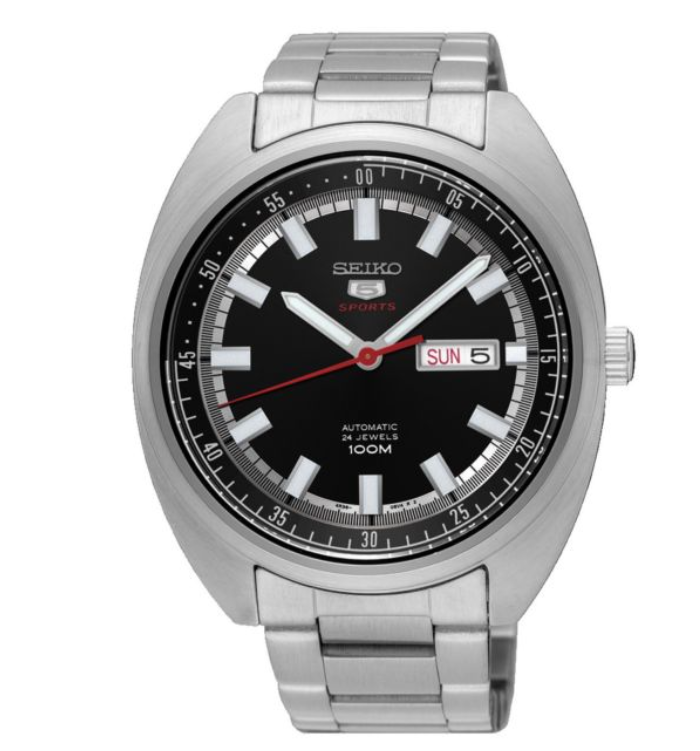H69-SEIKO SPORTS 5 Automatic เรือนสแตนเลส หน้าปัดสีดำ รุ่น SRPB19K1