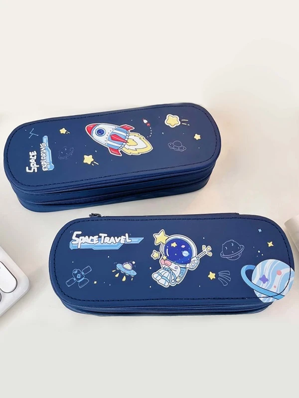 กล่องดินสอ พิมพ์ลาย นักบินอวกาศ สุ่ม 1 ชิ้น  g-59