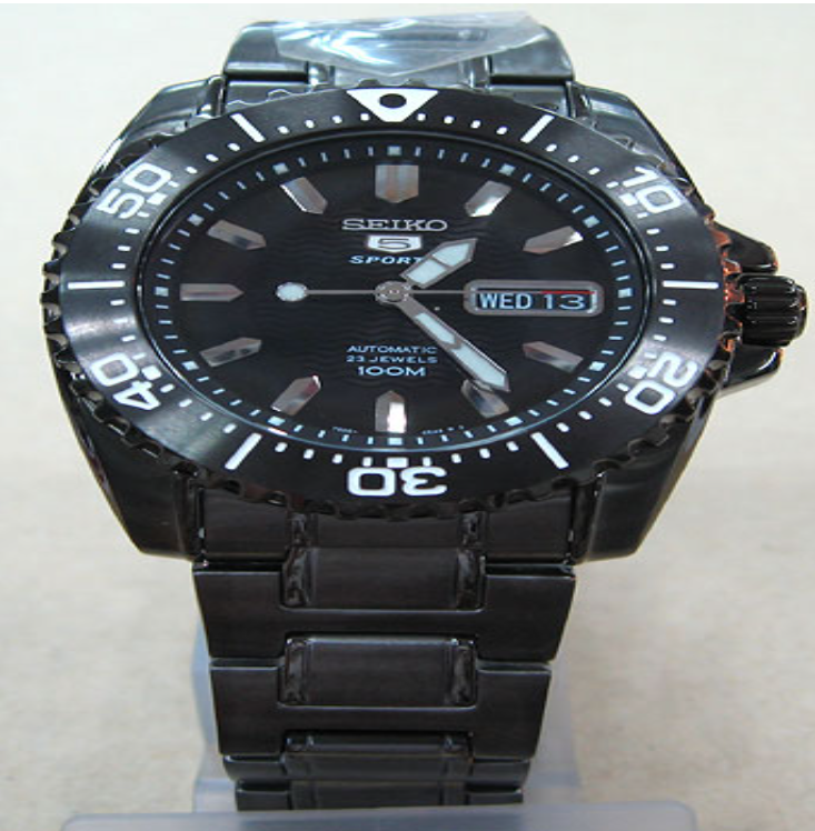 H77-seiko snzg41k1 ออโต้รุ่นใหม่ ขอบหมุนได้ เรือนรมดำทั้งเรือน