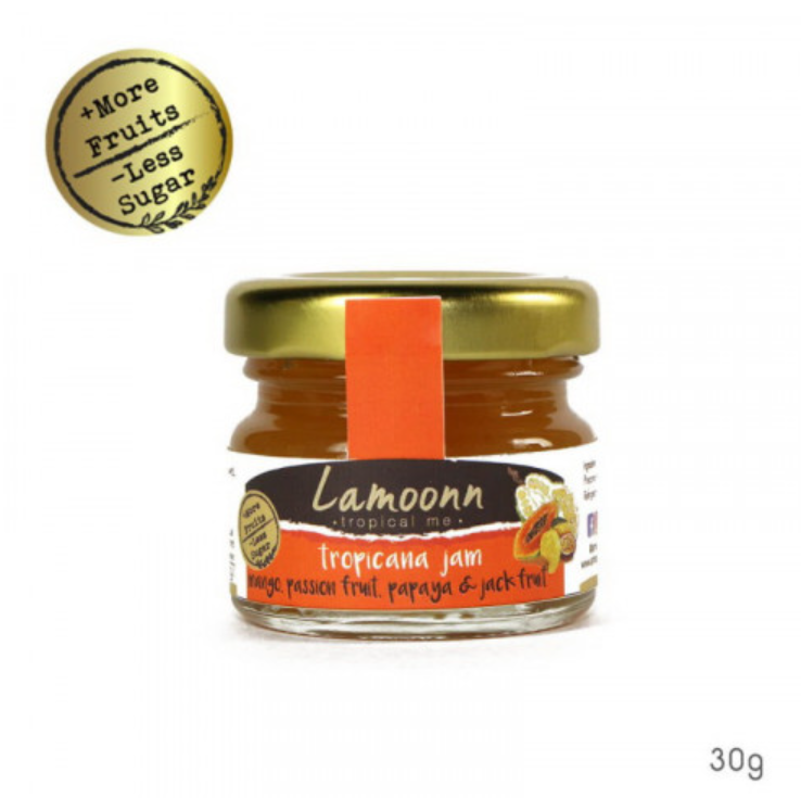 FD23-Tropicana Jam - แยมมะม่วง+เสาวรส+ขนุน+มะละกอ (30g) **Low Sugar**