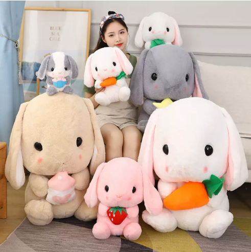 KID78-ตุ๊กตากระต่ายหูยาว ตุ๊กตา ของเล่น ของขวัญเด็ก หมอนตุ๊กตา ตุ๊กตาตัวใหญ่