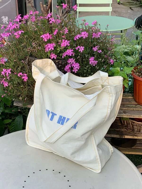 กระเป๋าช้อปปิ้ง ภาพกราฟิกตัวอักษร n-85