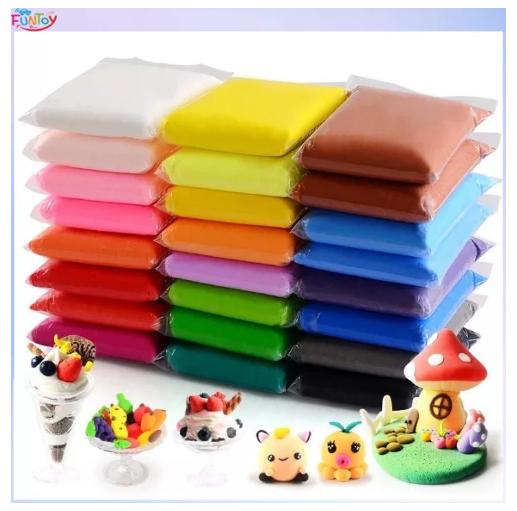 JIN62-️ถูกที่สุด️ ดินเบา 24 สี ดินเบาเกาหลี ดินเบาลูกเจี๊ยบ ของเล่นเด็ก แฮนด์เมด ปลอดสารพิษ