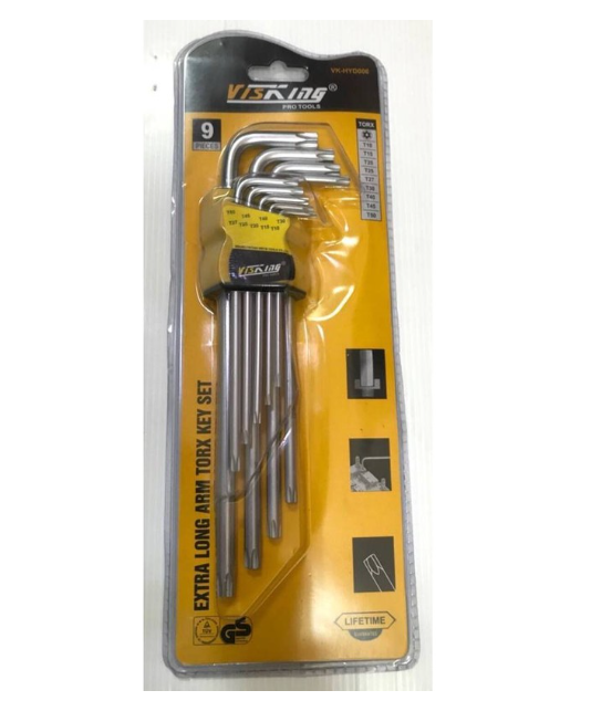 MW60-หกเหลี่ยมหัวดาว หัวจีบ หัวท็อค 9 ตัวชุด Visking