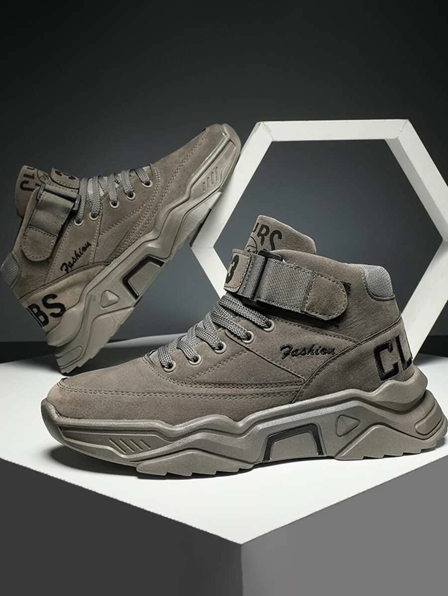 ผู้ชาย รองเท้ากีฬา พิมพ์ ตัวอักษร ไฮท็อป เมจิกเทป z39-45 m-6