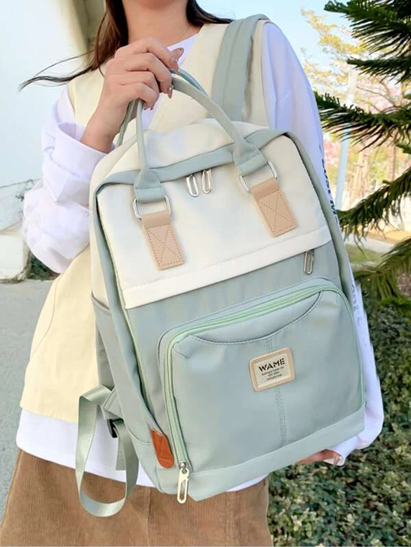 กระเป๋าเป้อเนกประสงค์ ลาย ตัวอักษร บล็อคสี ll-1