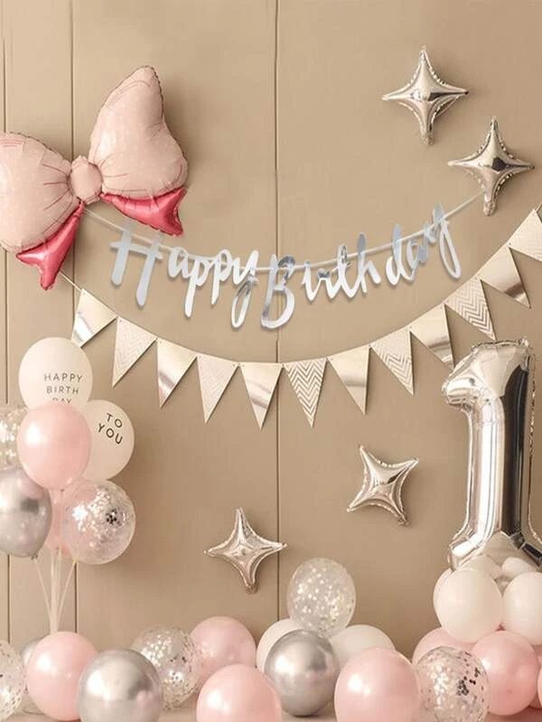 42 ชิ้น ปาร์ตี้ดึงธง วันเกิด & ชุดลูกโป่ง p-85