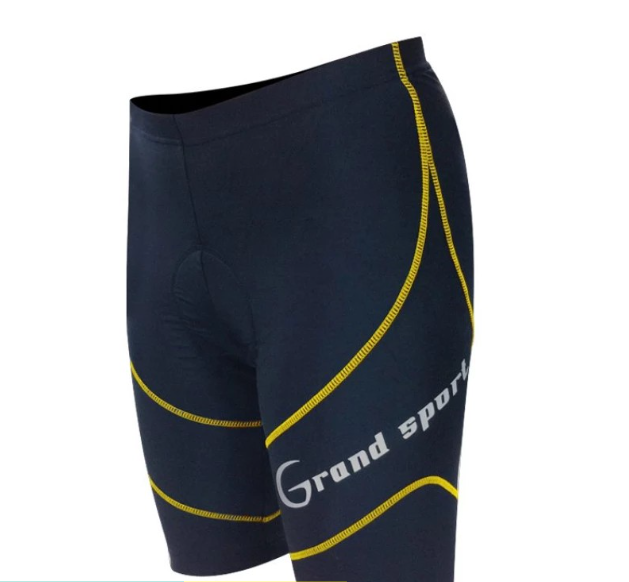 ก49#Grandsport กางเกงจักรยาน รุ่น 343602 สีดำ-เหลือง