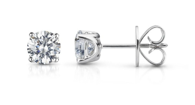 Round Diamond Earrings