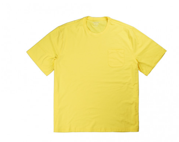 PE03-POCKET TEE คอกลมสีเหลือง