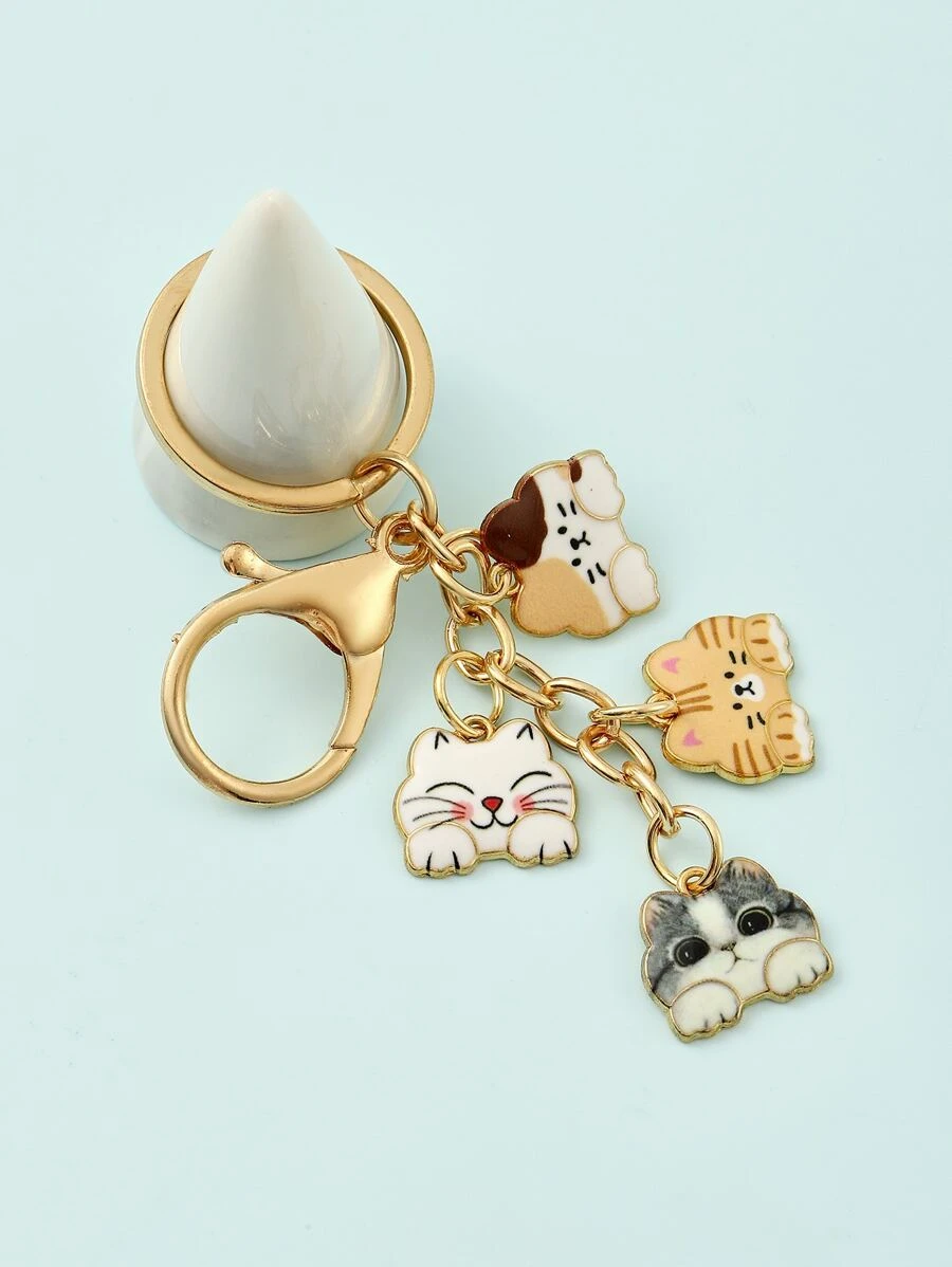 พวงกุญแจ ลายแมวการ์ตูน  k-027