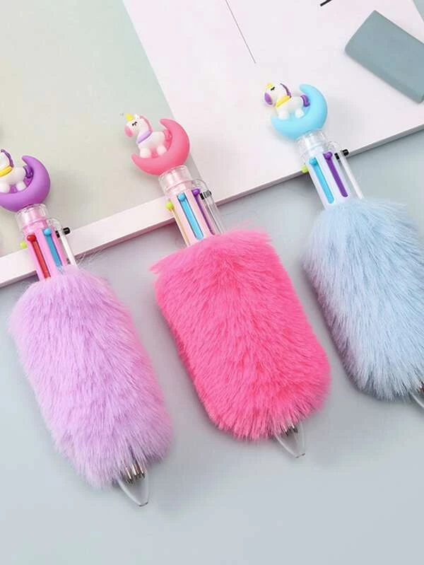 ขนฟูปากกาลูกลื่น 1 ชิ้น ลายยูนิคอร์น s-9