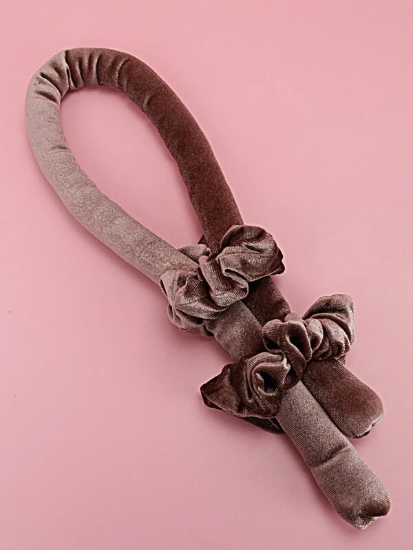 1 ชิ้น โรลม้วนผม & 2 ชิ้น ที่คาดผมลำไส้ใหญ่  k-72