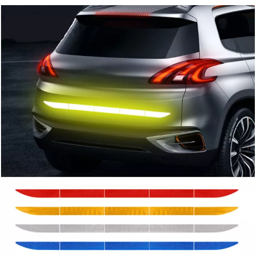 JN28-【Ann-Car】5pcs Car Reflective Reflector Sticker Car Body Trunk Exterior Auto Accessories Reflective Tape Reflex Exterior Warning 90*4cm