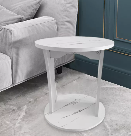 SA41-**พร้อมส่ง**โต๊ะข้างโซฟา โต๊ะกลม โต๊ะกาแฟ โต๊ะข้างเตียง โต๊ะเล็ก ลายหินอ่อน เหมาะสำหรับห้องนั่งเล่น// C09-1