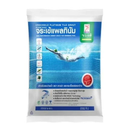 PO59-ยาแนวสระว่ายน้ำจระเข้แพลทินั่ม 1 กก.สีขาว