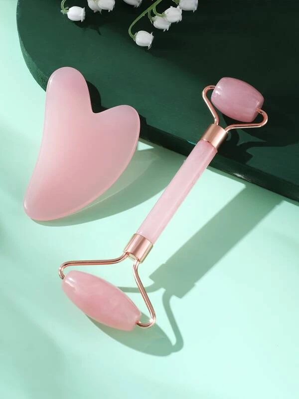 ลูกกลิ้งนวดหน้า 1 ชิ้น และ Gu Sha board 1 ชิ้น d-22