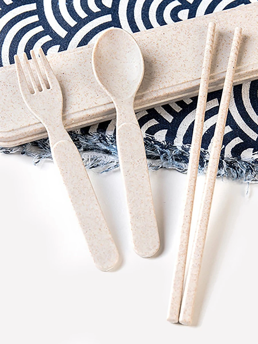 ชุดช้อนส้อม สีสุ่ม 4 ชิ้น hh-14