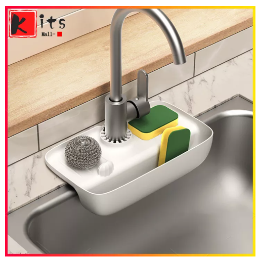 UTI14-[Kitsmall] Kitchen Faucet Sink Splash Guard, Silicone Faucet Splash Water Catcher, Silicone Faucet Handle Drip Catcher Tray, Sink Accessories Bathroom Faucet Protector Mat,keep Drying Kitchen