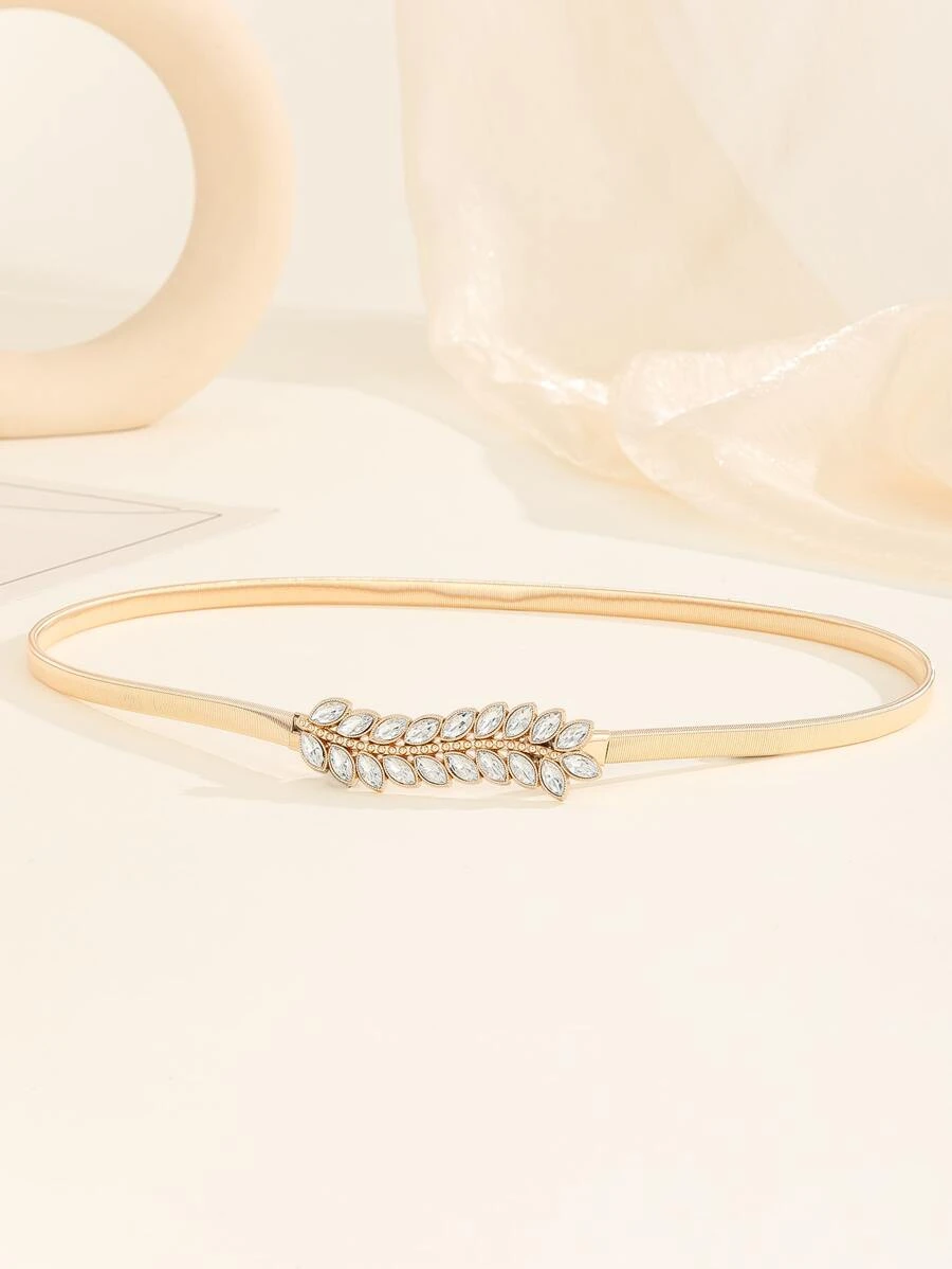 เข็มขัด ตกแต่ง พลอยเทียม  l-068