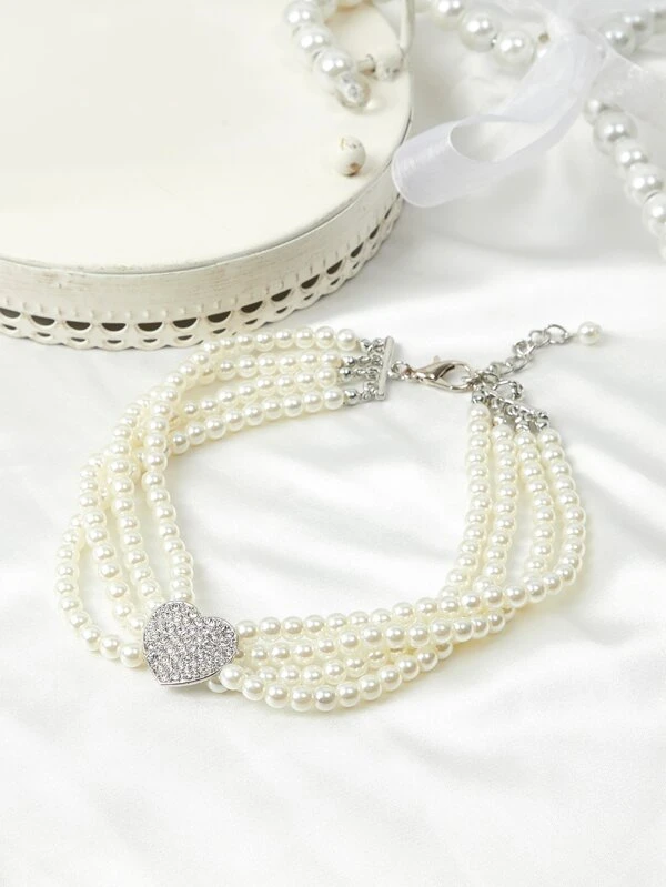 สร้อยคอ สัตว์เลี้ยง ไข่มุก ม-94