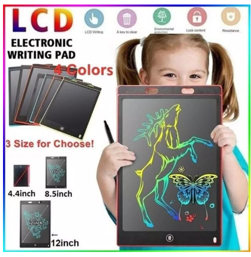TOY38-【การศึกษาเด็ก】4.4/8.5/12นิ้วกระดานวาดภาพอิเล็กทรอนิกส์การเรียนรู้การศึกษาของเล่น Notepad ดิจิตอลจอแอลซีดีกราฟิกการเขียนแท็บเล็