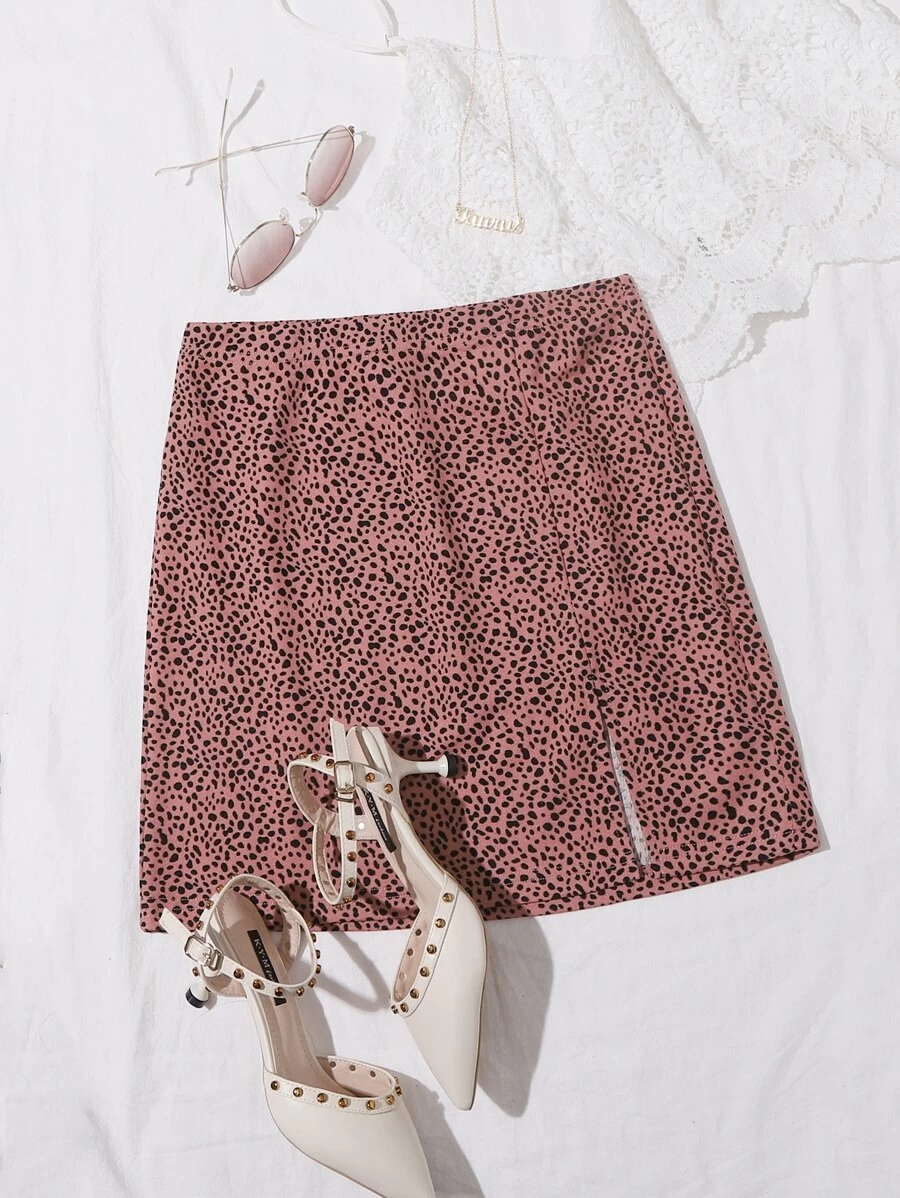 Unity กระโปรง ชายผ่า ลายดัลเมเชียน jj-33