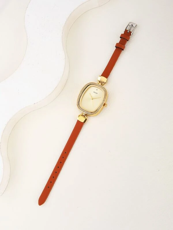 นาฬิกาควอตซ์ ตกแต่ง พลอยเทียม  น-0142