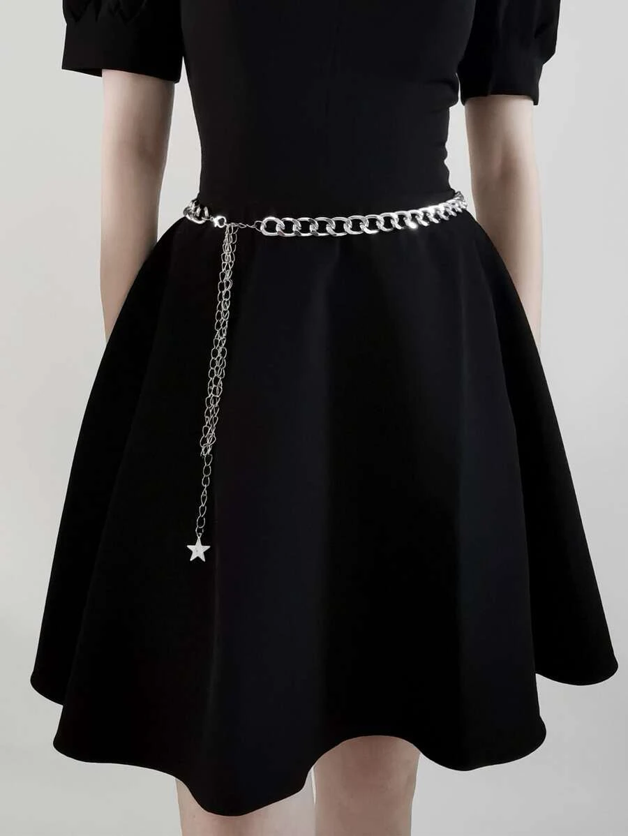 พลัสไซส์ เข็มขัดโซ่ จี้ ดาว  l-045