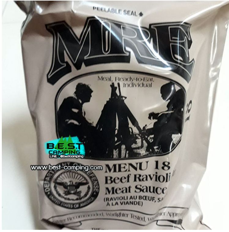 FD43-Menu18,Beef Ravioli Meat sauce,อาหารเดินป๋า,อาหารทหาร,อาหารฉุกเฉิน