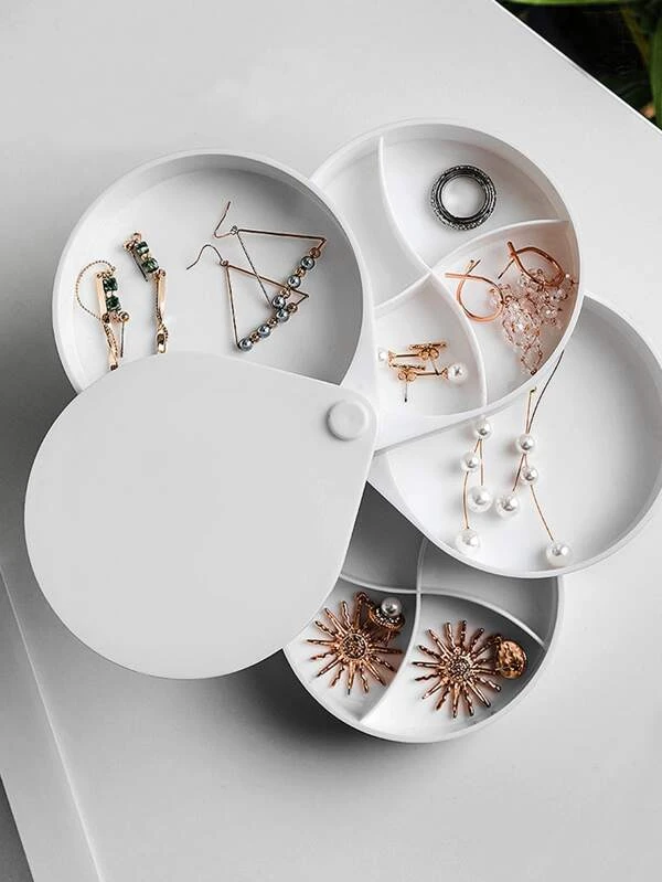 กล่องเก็บเครื่องประดับ หลายชั้น หมุนได้ 1 ชิ้น  i-46