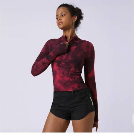 SF118-Lulu Yoga Tops แฟชั่นใหม่โยคะสวมเสื้อยืดแขนยาวผู้หญิงยืดบางกีฬาออกกำลังกายวิ่งด้านบน