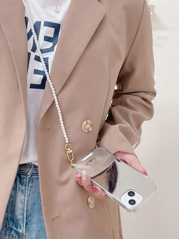 เคสโทรศัพท์กระจก พร้อมสายคล้อง  ค-012