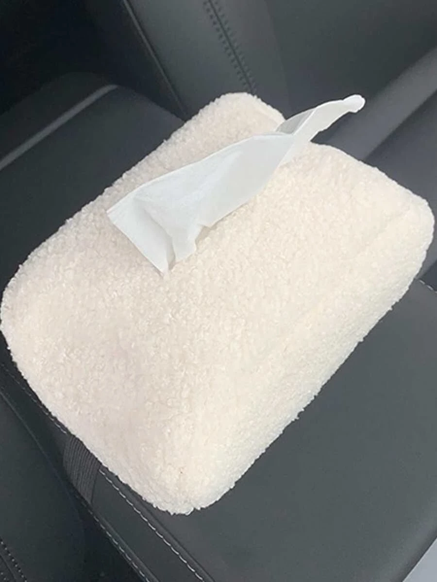 กล่องทิชชู่ ในรถยนต์ ขนฟู  nn-183