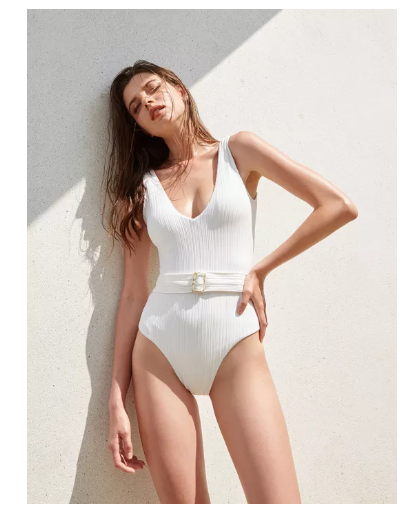 S64 Sabina ชุดว่ายน้ำซาบีน่า รุ่น Swimwear'20 รหัส SAWK029 สีครีมขาว