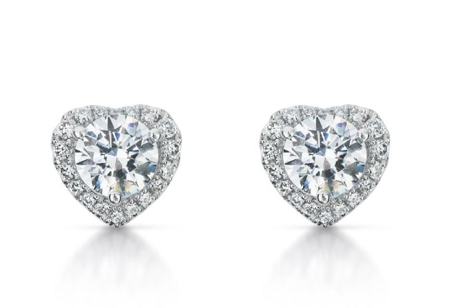 Heart Halo Jacket Earrings