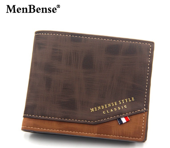 TOP20-กระเป๋าสตางค์หนังPUสําหรับผู้ชาย กระเป๋าสตางค์หนังลายนูน กระเป๋าสตางค์ธุรกิจ#MB410