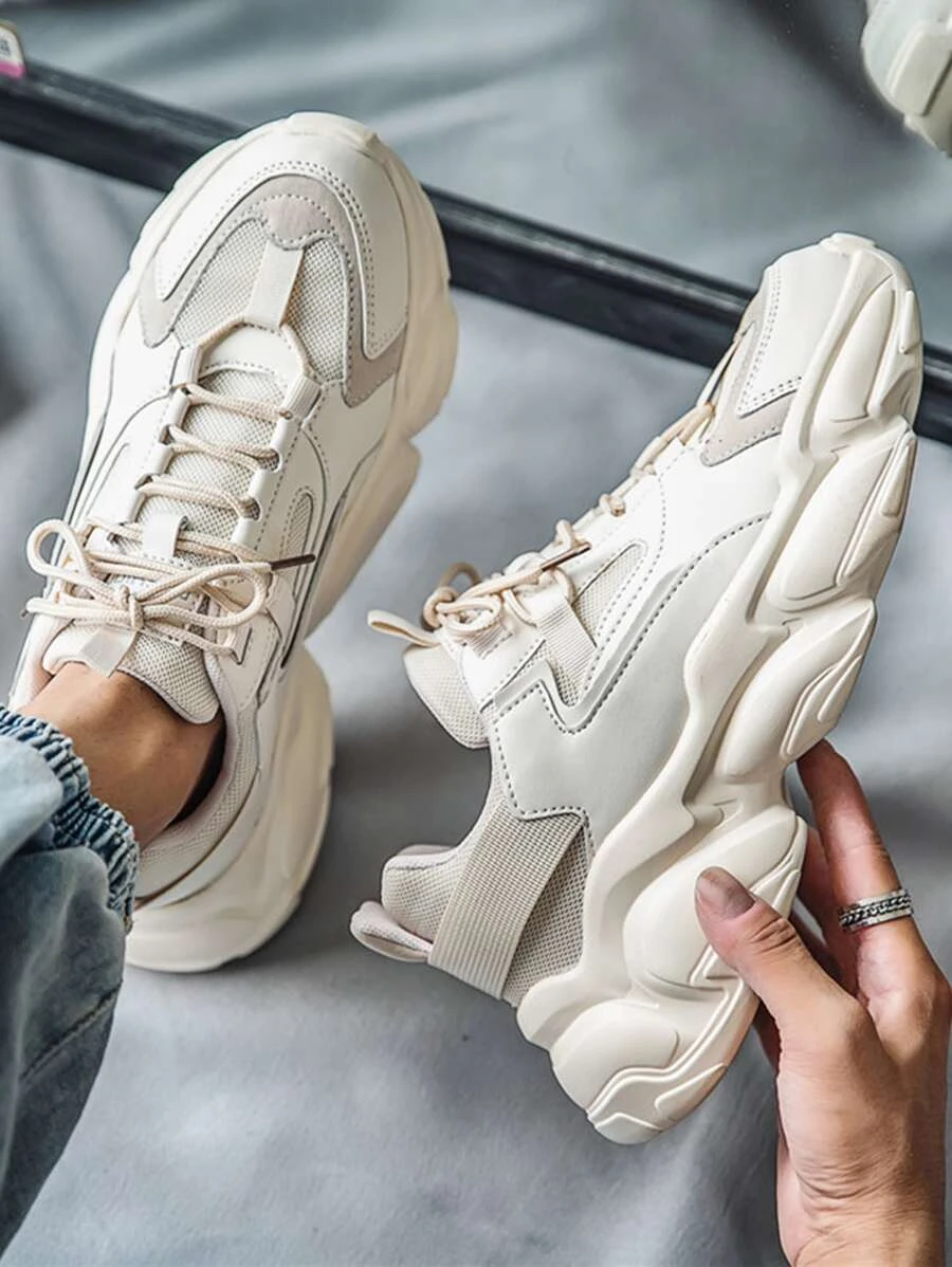 ผู้ชาย รองเท้ากีฬา, รองเท้าผ้าใบ ตกแต่งฝีตะเข็บ ผูกเชือกด้านหน้า m-45 z.39-46