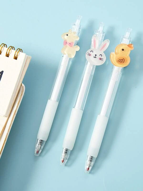 ปากกาเจล ตกแต่ง การ์ตูนสัตว์ สุ่ม 2 ชิ้น s-43