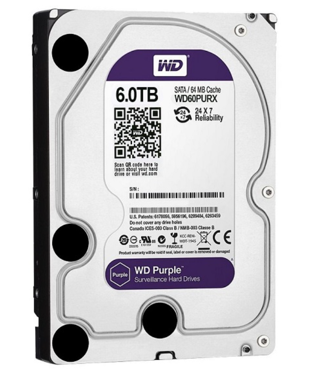 B18-Harddisk 6 TB SATA-III WD Purple 64MB for CCTV