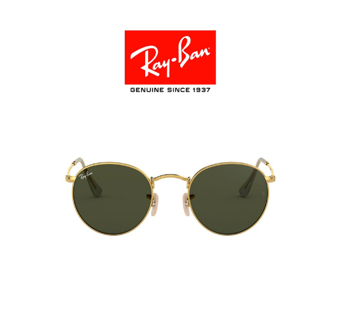 (ว#005) Ray-Ban Round Metal - RB3447 001 size 50 - sunglasses