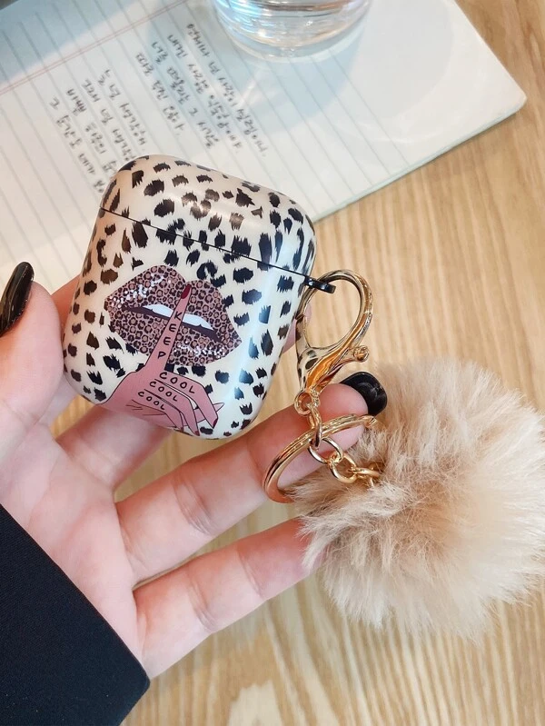 เคส เหมาะกับ Airpods ลาย เสือดาว ริมฝีปาก e-26