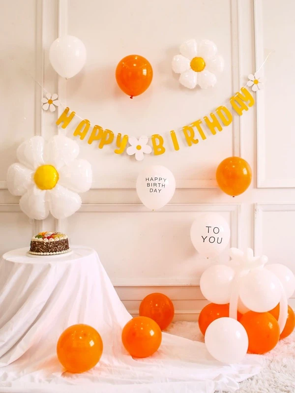 บอลลูน 25 ชิ้น ลายดอกไม้ p-38