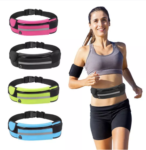 BAG90-กระเป๋าคาดเอว กระเป๋าออกกำลังกาย มีรูสายหูฟัง กันน้ำ