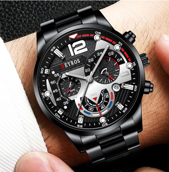 EW67-Poshi ของแท้ นาฬิกาข้อมือควอทซ์ อะนาล็อก โครโนกราฟ เรืองแสง กันน้ํา แฟชั่นสําหรับผู้ชาย