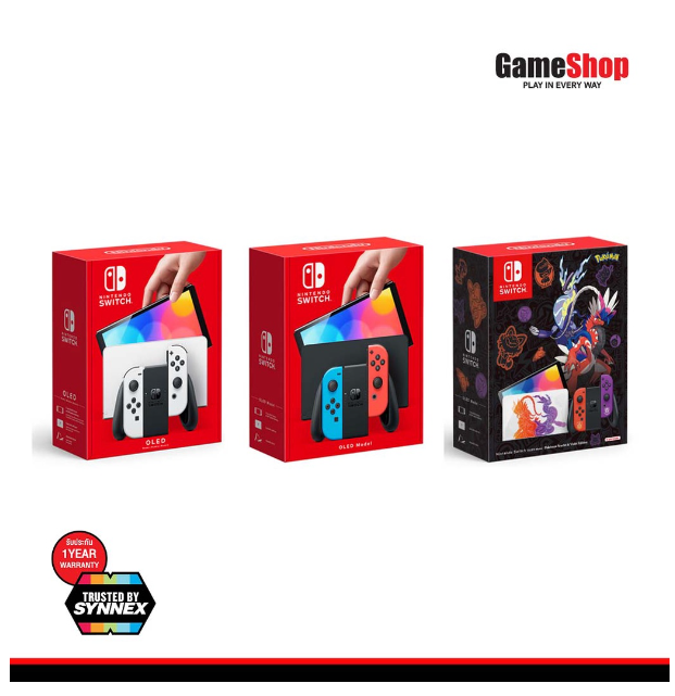 RE31-Nintendo Switch Oled Model / Console Oled Model Pokemon Scarlet & Violet Edition เครื่องเกม นินเทนโด้ สวิช (รับประกันศู