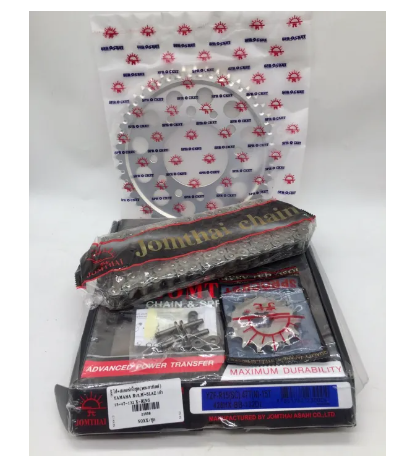 FU50-โซ่-สเตอร์ชุด (ตราพระอาทิตย์) สำหรับ YAMAHA R15,M-SLAZเก่า 15-47-132 X-RING (จัดครบชุดใส่ได้เลย) (หน้า+หลัง+โซ่ในกล่องเดียวกัน)