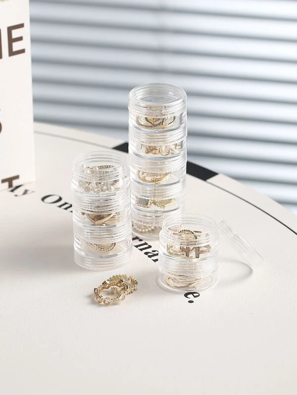 กล่องเก็บแหวน หลายชั้น โปร่งใส 1 ชิ้น  i-32